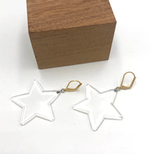 Load image into Gallery viewer, Clear Star Earrings