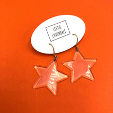 Load image into Gallery viewer, Clear Star Earrings