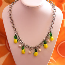 Load image into Gallery viewer, Glass Beaded Lemon Necklace