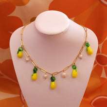 Load image into Gallery viewer, Glass Beaded Lemon Necklace