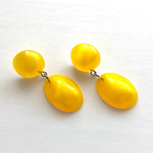 Load image into Gallery viewer, Yellow Aura Glow Jelly Bean Earrings