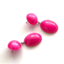 Load image into Gallery viewer, Hot Pink Aura Glow Jelly Bean Earrings