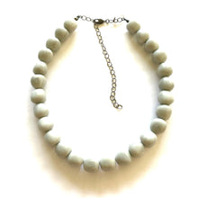 Load image into Gallery viewer, Light Grey Apple Beaded Marco Necklace