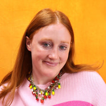 Load image into Gallery viewer, Glass Beaded Cherries Necklace