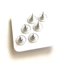 Load image into Gallery viewer, Olive Emerald &amp; Coral Tiny Studs Set