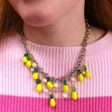 Load image into Gallery viewer, Glass Beaded Lemon Necklace