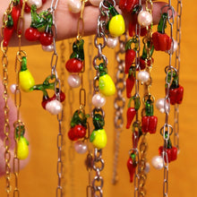 Load image into Gallery viewer, Glass Beaded Lemon Necklace
