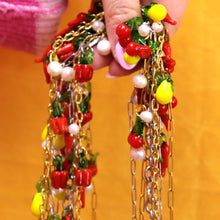 Load image into Gallery viewer, Glass Beaded Cherries Necklace