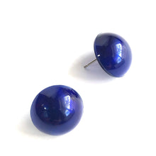 Load image into Gallery viewer, Navy Blue Aura Glow Retro Button Studs