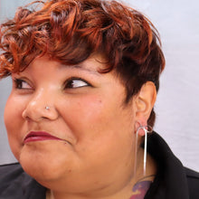 Load image into Gallery viewer, Titanium Tassel Ribbon Earrings