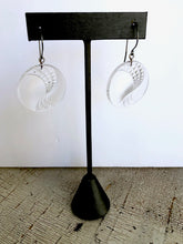 Load image into Gallery viewer, Clear Art Deco Swish Crystal Studded Drop Earrings
