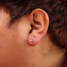 Load image into Gallery viewer, Titanium Looping Gem Stud Earrings