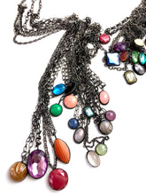 Load image into Gallery viewer, Lavender Gemz Coin &amp; Petite Rolo Layering Necklace - 18mm Pendant