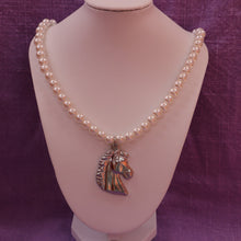 Load image into Gallery viewer, Pearly Horse Charm Necklace
