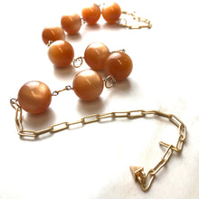 Load image into Gallery viewer, Champagne Beige Moonglow Stations Necklace