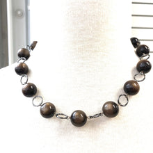 Load image into Gallery viewer, Chocolate Brown Moonglow Stations Necklace
