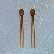Load image into Gallery viewer, Titanium Tassel Oval Earrings