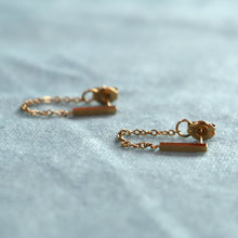 Load image into Gallery viewer, Titanium Looping Bar Stud Earrings
