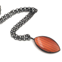 Load image into Gallery viewer, Rust Moonglow Stipe Petal Layering Necklace