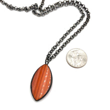 Load image into Gallery viewer, Rust Moonglow Stipe Petal Layering Necklace