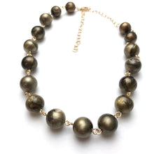 Load image into Gallery viewer, Bronze Aura Glow Beaded Amelia Necklace