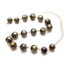 Load image into Gallery viewer, Bronze Aura Glow Beaded Amelia Necklace