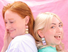 Load image into Gallery viewer, Rainbow Dangling Books Earrings