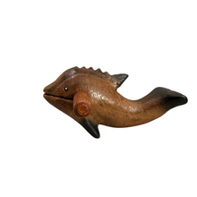 Load image into Gallery viewer, 4"Dark Oak Stained Musical Whistle and Percussion Dolphin