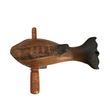Load image into Gallery viewer, 4"Dark Oak Stained Musical Whistle and Percussion Dolphin