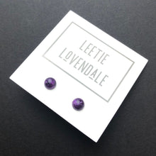 Load image into Gallery viewer, Purple Capiz Marbled Lucite Stud Earrings