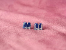 Load image into Gallery viewer, Open Book Tiny Stud Earrings