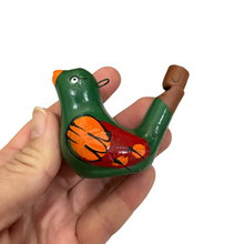 Load image into Gallery viewer, Clay Water Whistle Bird (Dark green)