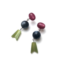 Load image into Gallery viewer, Cranberry Quiver Moonglow Statement Earrings *