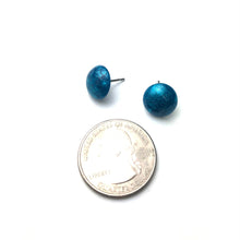 Load image into Gallery viewer, Peacock Capiz Glow Retro Button Stud Earrings
