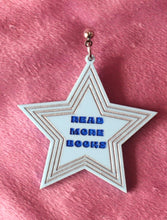 Load image into Gallery viewer, "Read More Books" Star Earrings