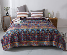 Load image into Gallery viewer, DaDa Bedding Southwestern Aztec Bohemian Desert Tribal Quilted Bedspread Set (KSX-002)