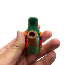 Load image into Gallery viewer, Clay Water Whistle Bird (Dark green crest)