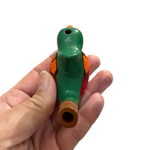 Load image into Gallery viewer, Clay Water Whistle Bird (Dark green crest)