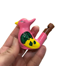 Load image into Gallery viewer, Clay Water Whistle Bird (Pink Crest)