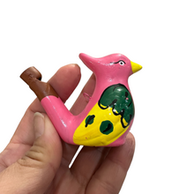 Load image into Gallery viewer, Clay Water Whistle Bird (Pink Crest)