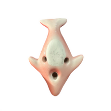 Load image into Gallery viewer, Ceramic Dolphin Ocarina Red