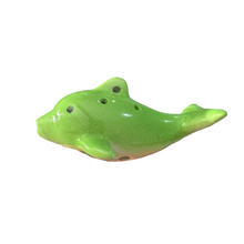 Load image into Gallery viewer, Ceramic Dolphin Ocarina Green