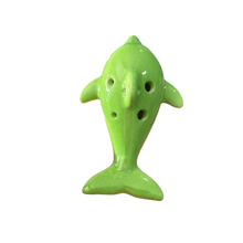 Load image into Gallery viewer, Ceramic Dolphin Ocarina Green