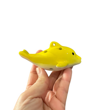 Load image into Gallery viewer, Ceramic Dolphin Ocarina Yellow