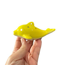 Load image into Gallery viewer, Ceramic Dolphin Ocarina Yellow