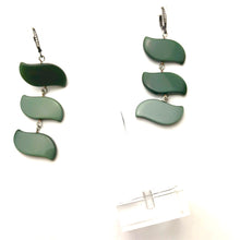 Load image into Gallery viewer, Forest Green Bling Swish Moonglow Statement Earrings *