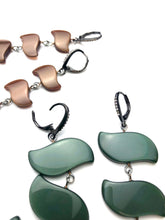 Load image into Gallery viewer, Forest Green Bling Swish Moonglow Statement Earrings *