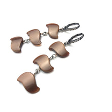 Load image into Gallery viewer, Chocolate Bling Swish Moonglow Statement Earrings *