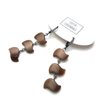 Load image into Gallery viewer, Chocolate Bling Swish Moonglow Statement Earrings *