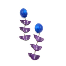 Load image into Gallery viewer, Deep Purple &amp; Blue Cloud Moonglow Earrings